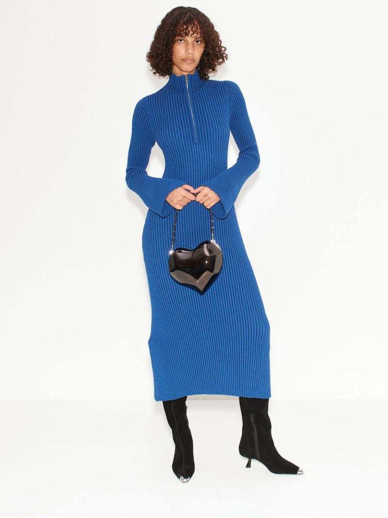 Simon Miller Zumi Textured Midi Dress Matisse Blue Size Small 4/6 — image 5 of 8